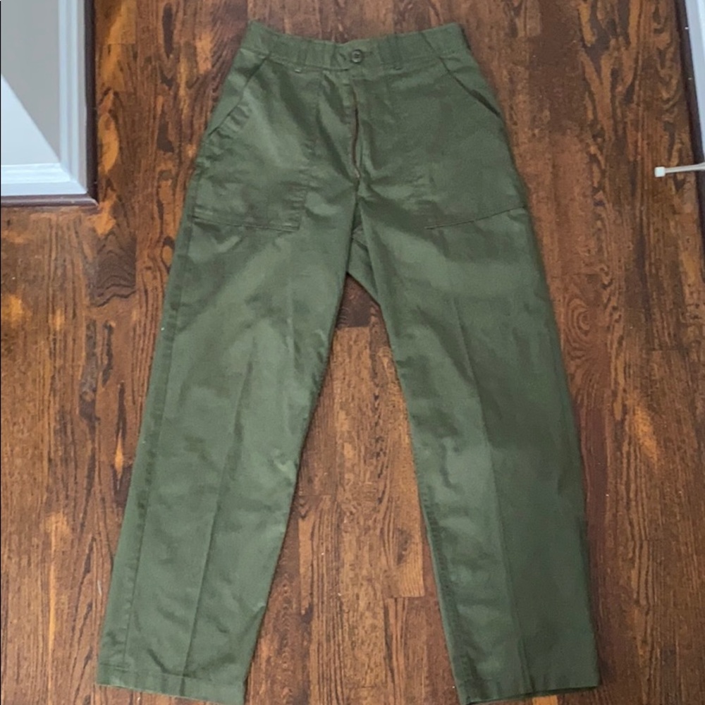 Vintage olive green military pants